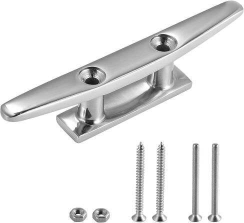 CHANGE MOORE Boat Cleat Open Base Boat Cleat, Dock Cleats 4 inch Dock Cleat 316 Stainless Steel Boat Mooring Accessories, Include Installation Accessories in Kuwait
