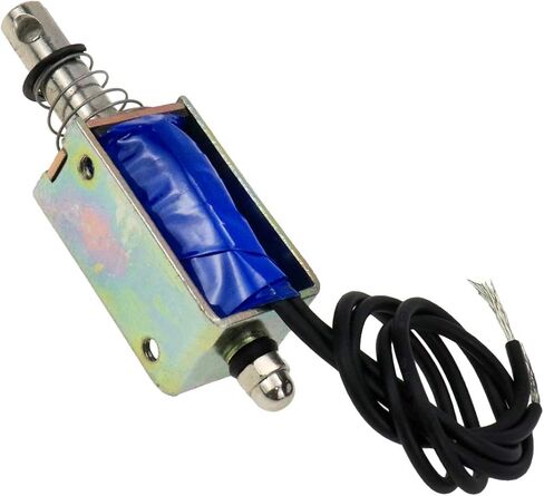 تيار مستمر 12 فولت الملف اللولبي المغناطيسي 5N دفع سحب فتح الإطار الملف اللولبي الكهرومغناطيسي ، المحرك الحركة الخطية 6 مللي متر السكتة الدماغية دفع سحب نوع JF-0730B in Kuwait