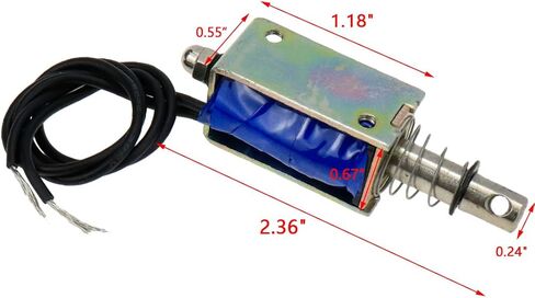 تيار مستمر 12 فولت الملف اللولبي المغناطيسي 5N دفع سحب فتح الإطار الملف اللولبي الكهرومغناطيسي ، المحرك الحركة الخطية 6 مللي متر السكتة الدماغية دفع سحب نوع JF-0730B in Kuwait