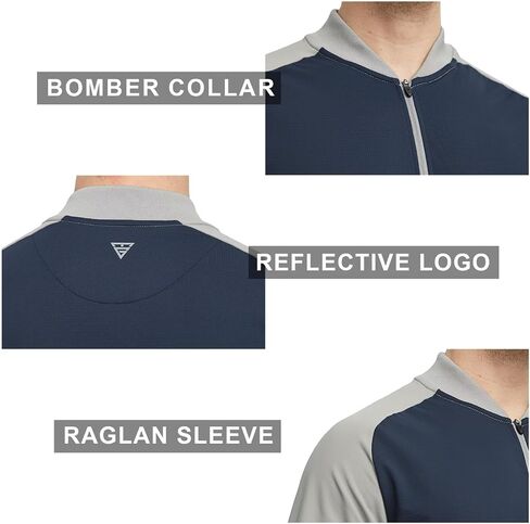 M MAELREG Quarter Zip Pullover Men Moisture Wicking Micro Fleece Performance Raglan Collarless Golf Sweatshirts for Men in Saudi Arabia