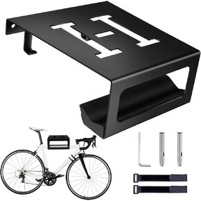 Bike Wall Mount, garage bike rack wall mount, Horizontal bike rack garage, Indoor bike wall hanger with Shelf, Bicycles Rack Storage Up to 33 lbs Capacity for Storing MTB Bike