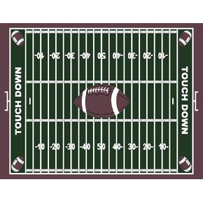 HUAHOO Kids Sports Rug Rugby Play Mat Carpet Home Fun Playmat Learning and Safe Rugs for Bedroom Playroom Classroom Baby Toddler Children(Rugby,32X47 in)