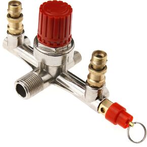 SING F LTD Air Adjustable Compressor Double Outlet Tube Pressure Regulator Holder Fitting
