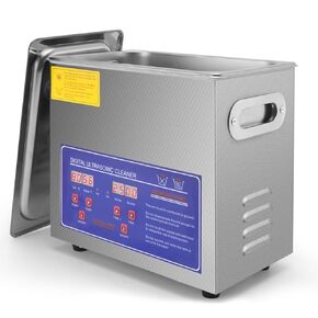 ​Commercial Ultrasonic Cleaner 6l,Stainless Steel Lab Digital Professional Ultrasonic Cleaner,110v Ultra Sonic Cleaner Machine for Jewelry Watch Automotive Parts Carburetor,Large Ultrasonic Cleaner