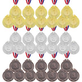 36 Pieces Gold, Silver, Bronze Awards Medal, Winner's Medal for Sports, Olympic Style, Competitions, Party for Adults and Kids, 2 Inches