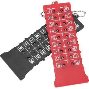 2 Pcs 18 HoleScore Counter, Pocket Size, Easy to Use, ABS Material, Practice, Competition Accessory