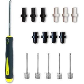 MINDCOLLISION Sport Ball Inflation Valve Kit (3 specifications 10 Replacement Valves) for Basketball, Soccer, Volleyball and Football