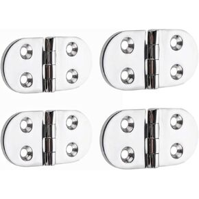 Marine Stainless Steel Cabinet Door Hinge Door Hinge,76x38x3.3mm Round Side Flush Hatch Compartment Hinge for Boat Yacht RV (4Pcs) in Kuwait