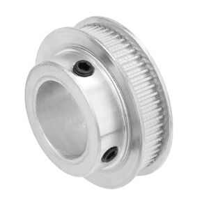 Timing Pulley Aluminium Synchronous Wheels [for 3D Printer 6mm Width Belts, CNC Machines] - 60 Teeth 20mm Bore/Silver Tone/1 Pcs