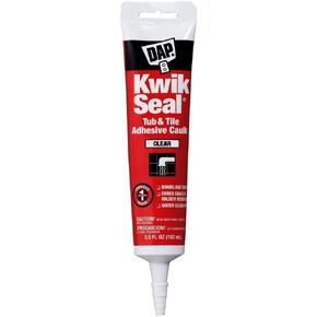 DAP 18008 24 Pack 5.5 oz. Kwik Seal Kitchen and Bath Adhesive Caulk, Clear