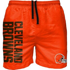 FOCO Cleveland Browns NFL Mens Solid Wordmark Swimming Trunks