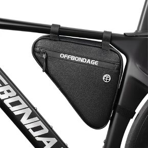 1.5L Large Capacity Bicycle Triangle Bag PU Waterproof Bike Triangle Frame Bag Large Opening Bike Triangle Pouch for Road Mountain MTB