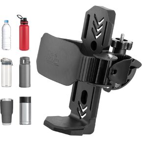 KEMIMOTO Bike Cup Holder, Up to 40 OZ Capacity Water Bottle Holder for Bicycle Handlebar, Motorcycle Drink Holder Mount with Metal Clamp, Universal Fit for ATV Scooter Boat Stroller Wheelchair