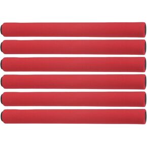 6 Pack Relay Track Baton - Sponge Stainless Steel Tubes Outdoor Running Contest Sticks Apply to Athletic/Sport/Games Tool (Red)