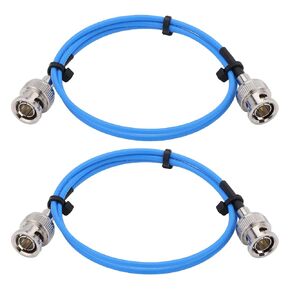 Black RG179 BNC Cable 2FT/24inch 2 Pack Flexible 3G/6G HD-SDI Cable Professional-SDI Cable 75 Ohm for 4K 1080P 3G HD SDI Camera Monitor Video Recorder SDI to HDMI Converter Splitter