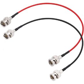 كابل RG179 BNC أسود بطول 2 قدم/24 بوصة 2 حزمة كابل مرن 3G/6G HD-SDI كابل احترافي-SDI 75 أوم لشاشة كاميرا 4K 1080P 3G HD SDI ومسجل فيديو SDI إلى HDMI محول الفاصل in Kuwait