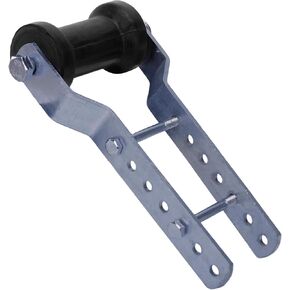 Tongue Mount Roller 4" 5" W Black Rubber Adjustable Keel Roller Bracket Assembly for 2" 3" Wide Trailer Tongue Frame