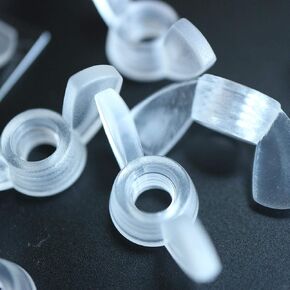 Pack of 20 Transparent Clear Plastic Acrylic M5 Butterfly, Wing Nuts-Acrylic Plastic Screws, 13/64