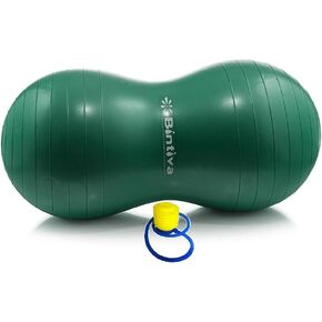 bintiva Anti-Burst Peanut Ball, Including a Free Foot Pump, for Labor, Physical Therapy, Fitness, and Exercise