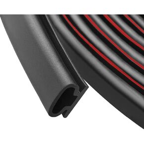Storystore 40 FT Rubber Weather Stripping Door Seal Strip, Self-Adhesive Door Weather Stripping Soundproofing for Door Frame Insulation Window Large Gap, Easy Cut to Size