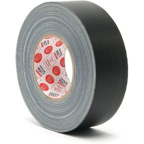 DGTAPE 2in X 60ya Black Gaffer Tape. 12Mil Thick & Strong Matte Finish LDPE Surface. Pro Grade USA Brand 100% Residue Resistant. Solvent Free. Outdoor UV Stable (MATT50050/50/B Black, 2in)