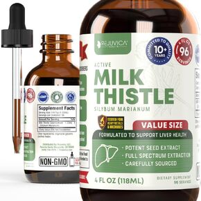 Active Milk Thistle - Advanced Milk Thistle Seed Extract - May Support the Liver - Vegan Sugar Free Non GMO 4oz Value Size