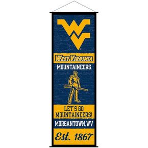 West Virginia Mountaineers Banner and Scroll Sign