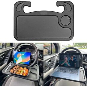 Jo_ezzy Car Tray | Attach to Steering Wheel | Convenient for Eating and Working On The Go | Great to Hold Laptop, Tablet or Phone | Perfect for Drivers and Anyone Needing a Mobile Workspace in Kuwait