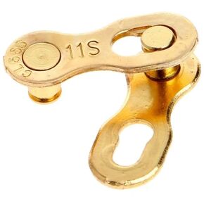 Reusable Bike Chain Connecting Link for 11 Speed Road & Mountain Bikes, Metal Master Link, 5 Pack, Gold