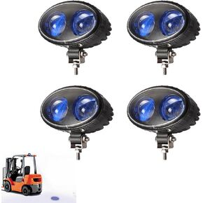 [Pack of 6] DAYSEN LED Forklift Lights, Safety Blue Fork Light Spot Pattern for Warehouse Warning Light Truck Side Mount Pedestrian Safe DC10V-100V Wide Voltag (6)