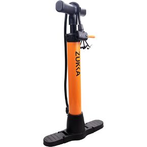 مضخة أرضية الدراجة بدون مقياس ورأس صمام ذكي، مضخة دراجة ضغط عالي 160 رطل لكل بوصة مربعة، برتقالي in Kuwait