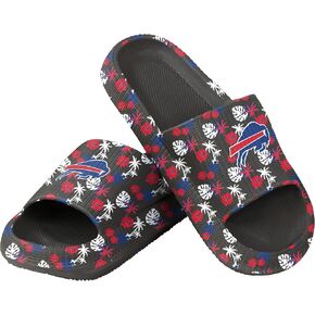 FOCO Women's NFL Team Logo Ladies Floral Pillow Slides Sandals