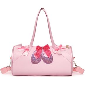 Cute Ballet Dance Backpack,Tutu Dress Dance Bag,Dance Bag for Girls,Ballet Bags for Girl,Waterproof Gymnastics Ballet Bags,Ballerina Duffle Bag (Purple 1 of Tutu Girl)