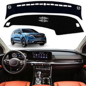 Dashboard Dash Board Cover Mat Pad Carpet Non-slip Custom Compatible with Kia Carnival 2022 2023 2024 Protector Sunshield