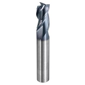 uxcell Carbide Square End Mill, 7/16" Dia TiAlN Coated 3 Flutes Milling Bit Cutter, for Hardened Steel Stainless Steel Alloy Metal, 7/16" Shank 1" Cut Length 2-3/4" Long HRC55
