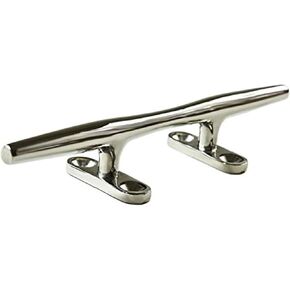 MARINE CITY 316 Stainless Steel Open Base Cleat - Hollow Base Deck Mooring Rope Tie Cleat, 8 Inches - Ideal for Marines, Boats, Yachts - 1 Pcs