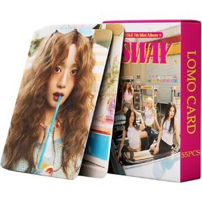 PYAJUU (G) I-DLE Photo Cards 55pcs Gidle I SWAY Album Photocard Kpop (G) I-DLE Lomo Cards I SWAY Photocard Gift for Fans Daughter (G) I-DLE Merch