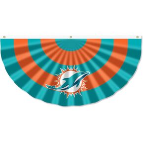 WinCraft Miami Dolphins Bunting Pleated Fan Banners