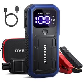 3000A Portable Car Jump Starter, 12v Lithium Battery Booster Jump Box for up to 10.0L Gas and 8.0L Diesel, 21800mAh Power Bank with LCD Screen & LED Light, Jumper Pack with Portable Carry Case