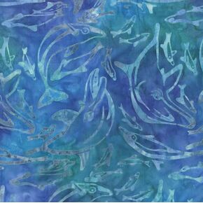 Michael Miller Dolphin Dance Batik, Whirlpool