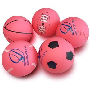 Mondon Bouncy Balls for Kids Adults Premium Rubber Balls Yoga Therapy Massage Balls 2.3" Stress Relief Balls, Kid Balls for Outdoor Sports Bounciest Ball Games