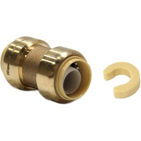 (Pack of 2) EFIELD 3/4-inch 90-Degree Elbow, Push-Fit Brass Fittings to Connect Copper, PEX, CPVC Pipe with 3/4" Disconnect Clip