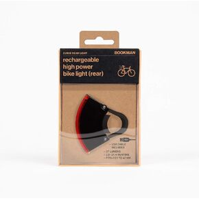 Curve Light - Rechargeable High Power Bike Light with Up to 37 Lumen Brightness and 32 Hour Run-Time, Easy Attach and USB Charging Cable Included Black