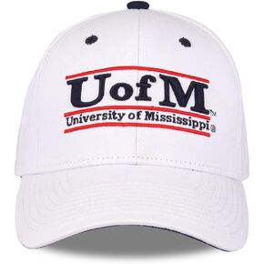 NCAA Mississippi Old Miss Rebels Unisex NCAA The Game bar Design Hat, White, Adjustable