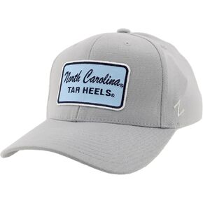 ZHATS Men's Standard NCAA Officially Licensed Fitted Hat ZH Patch Brick Light Gray, Grey, Medium