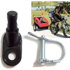 Bicycle Trailer Hitch Coupler Mount Attachment, MASO-AUTO Bike Rear Racks Axle Steel Adapter Replacement Cycling Accessory for Dog Kids Cargo