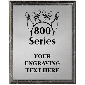 Crown Awards Bowling Plaques, Personalized 800 Series Bowling Trophy Plaque Award, Great Custom Engraved Bowling Team Gifts Prime
