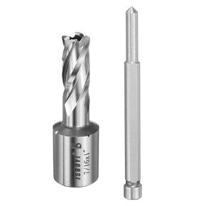 HARFINGTON Annular Cutter 1" Cutting Diameter Shank 3/4" with 1" Depth of Locating Pin M2 High-Speed Steel Drill Bit Annular Cutter for Standard Magnetic Drills Machine Tools Mills