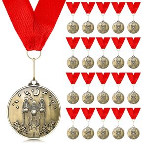 Inbagi 20 قطعة من جوائز ميداليات الهالوين مقاس 2 بوصة، جوائز هيكل عظمي، ميداليات ذهبية أفضل ميداليات هيكل عظمي لجوائز المسابقة، جوائز جوائز مسابقة زي الهيكل العظمي، جوائز الكأس in Kuwait