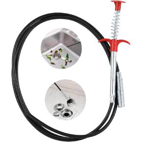 78.7 Inch Drain Snake Hair Drain Clog Remover Tool, Sink Drain Cleaner for Toilet Sewer Shower Kitchen Bathroom Tub Clogged Drains Opener Cleaning Tool